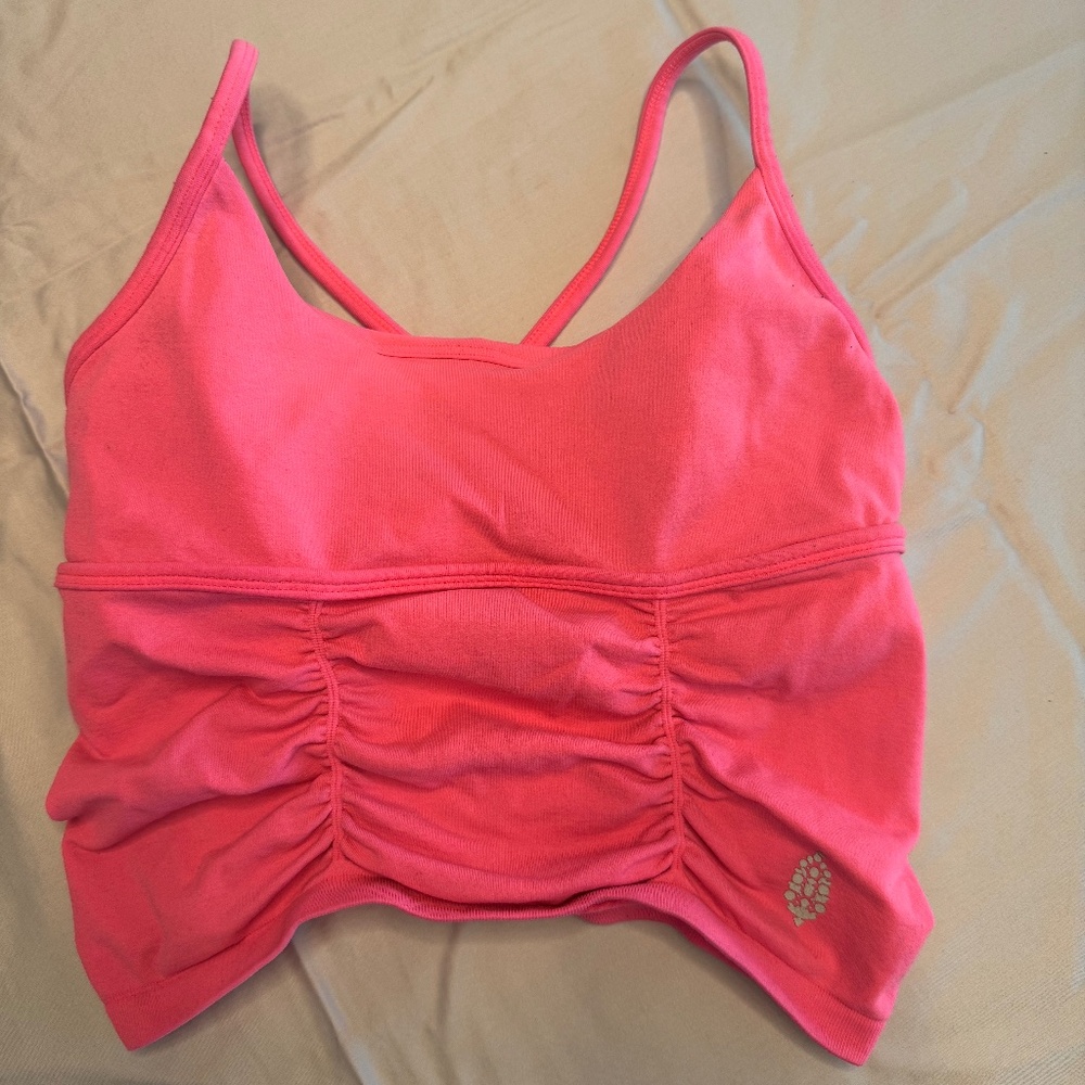 Hot pink Free People tank top